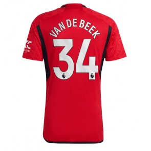 Maillot de foot Manchester United Donny van de Beek #34 Domicile 2023-24 Manches Courte